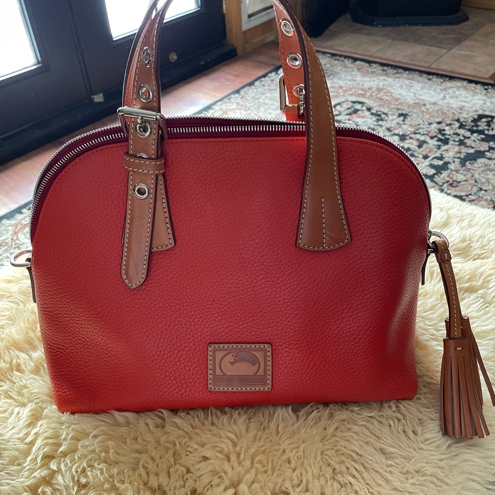 Dooney & Burke Pebbled Leather Dome Satchel - Picture 4 of 6